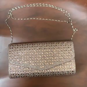 Rose Gold Crystal Evening Bag